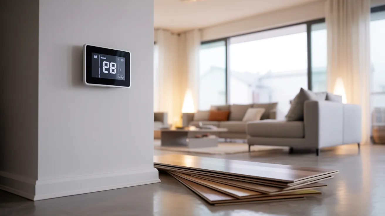 Stable indoor temperature for laminate flooring acclimation