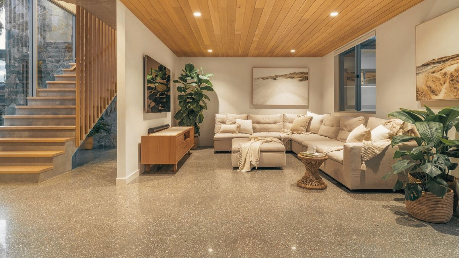 Image showing polished concrete living room.